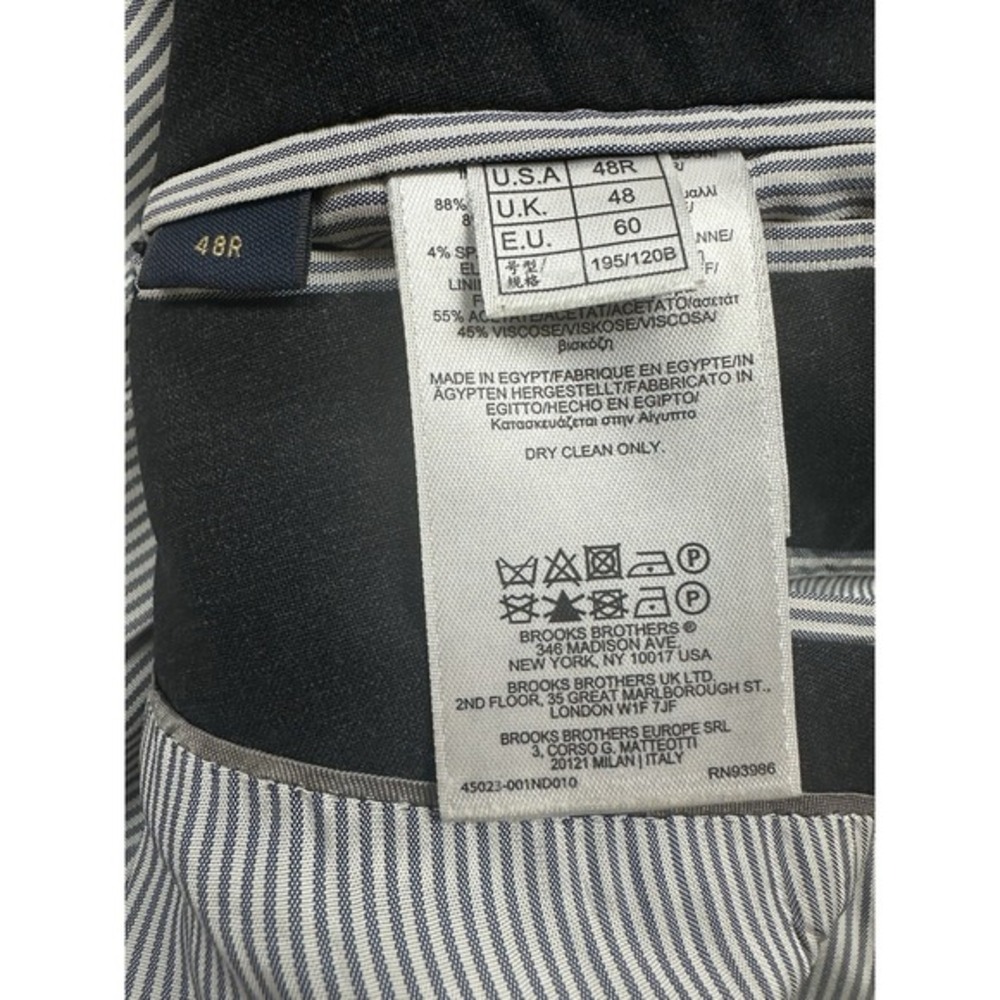 Brooks Brothers Blazer Mens 48R Gray Madison Fit Explorer Wool Blend Sport Coat - Picture 6 of 8